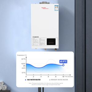 Scaldabagno Istantaneo a Gas <span class=keywords><strong>GPL</strong></span> Professionale da Parete in Rame da 6L con Display LED per Uso Domestico, Esterno e Camper - Product Image 4