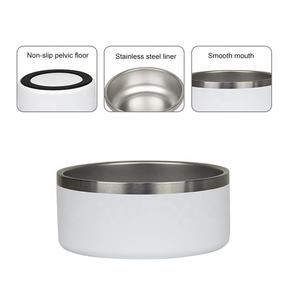 Kişiselleştirilmiş 42oz paslanmaz çelik yalıtımlı evcil hayvan kaseleri kauçuk alt 18oz/32oz/42oz/64oz/100oz yalıtımlı evcil hayvan besleme kasesi - Product Image 3