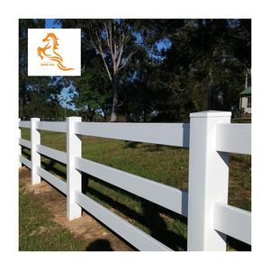Precios baratos de fábrica blanco negro <span class=keywords><strong>paddock</strong></span> vinilo plástico PVC paneles de valla de caballo con poste - Product Image 1