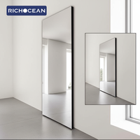 Portes coulissantes en verre avec cadre en aluminium fin et étanche RICHOCEAN Chine, cloison de séparation, porte d'entrée