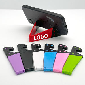 Custom Logo Printing <b>Cheap</b> Foldable Colorful V Shaped Desktop Cell Phone Stand Mobile Phone Holder for Promotional Gift - Product Image 4