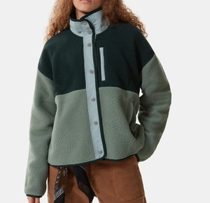 Jaqueta de lã feminina com fivela de quatro peças e bolso com zíper para montanhismo e caminhadas ao ar livre - Product Image 1
