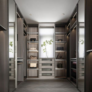 Prix de gros Chambre à coucher sur mesure Style <span class=keywords><strong>japonais</strong></span> mélamine Chambre à coucher Placard Walk In Organisateur de stockage Armoire en bois - Product Image 6