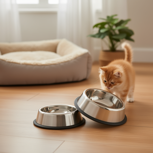 Ciotola per animali domestici Yommy in acciaio inossidabile da 26 cm con base antiscivolo per cani e gatti - Product Image 3