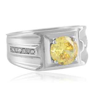 Anillo Geométrico con Esmeralda en Engaste de Garra, Joyería de Moda para Mujer, Uso Diario - Product Image 2