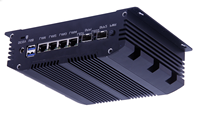 PC Mini 4LAN + 2SFP, PC Mini Mendukung 3865U Prosesor HD Tampilan 4K SATA/MSATA Double Hard Disk untuk Keamanan Jaringan Firewall
