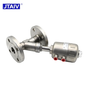 JTAIV Flange Angle Seat High Temperature PTFE <b>Seal</b> Normally Open 2 Way Pneumatic Stainless Steel Body DN15-DN100 - Product Image 2