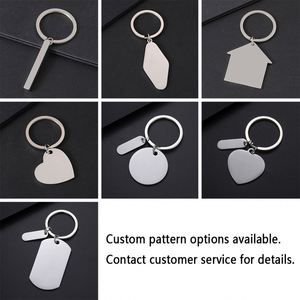 Porte-clés en acier inoxydable de haute qualité en forme de cœur, vierges, compatibles avec le marquage laser - Product Image 6