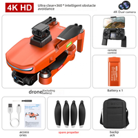 (Nouveau) L800 PRO2 Drone GPS pliable pour débutants, lumières LED, double caméra FPV, télécommande, plastique ABS, transmission 5KM