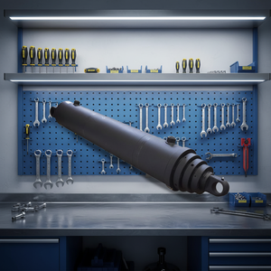 Cylindre <span class=keywords><strong>hydraulique</strong></span> <span class=keywords><strong>télescopique</strong></span> à piston en acier inoxydable à haute pression pour camion à benne basculante et grue - Product Image 1
