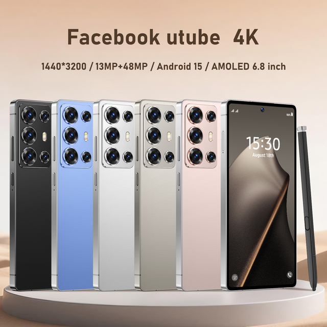 C25 Ultra 5G CDMA Global Version Android 15 Smartphone 6.8 Inch 4K HD Screen Octa Core CPU Dual SIM 12GB+512GB MTK LTE