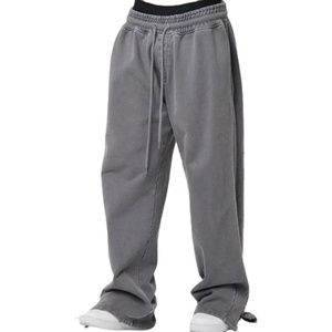 Fournisseur de vêtements de rue, ensembles de survêtements en molleton délavé à l'acide, sweats à capuche zippés, ensembles de survêtements, molleton délavé à l'acide, patchs déchirés, pantalons de survêtement évasés, joggers - Product Image 2