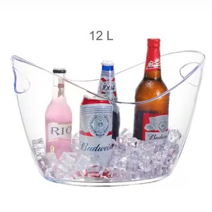 Hot bán cá nhân 4L 8L 12L logo của khách hàng nhựa rượu sâm banh rượu bia Xô đá với xử lý cho thanh - Product Image 4