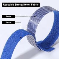 Attaches-câbles adhésifs écologiques réutilisables en nylon, auto-agrippants souples pour chaussures et sacs