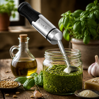 Mixeur Plongeant Électrique Portable en Acier Inoxydable 1600W pour Lait et Aliments, Mixeur Plongeant Domestique pour Purée et Sauces