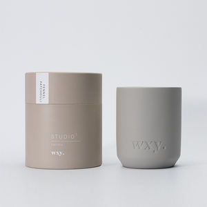 Emballage écologique de luxe en tube de papier cylindrique pour bougies et bocaux en verre avec logo de marque personnalisé et matériaux recyclables - Product Image 2