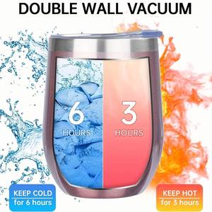 Mug Sport Isotherme en Acier Inoxydable 304 de 12 oz au Design Moderne, Isolation Thermique 6 Heures, Couvercle Pliable Portable, Résistant à l'Ébullition - Product Image 4