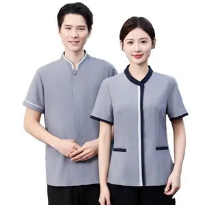 Plus size hotel housekeeper staff workwear cleaners scrub housekeeping uniform cleaning