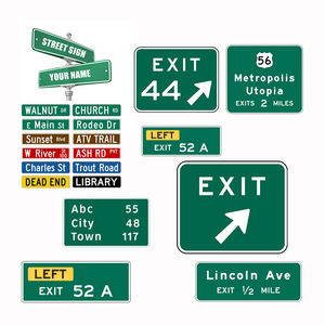 Özel UV dijital eko Solvent baskı yeşil karayolu trafik yol çıkış işareti emniyet işareti yansıtıcı kaplama etiket malzemesi - Product Image 3