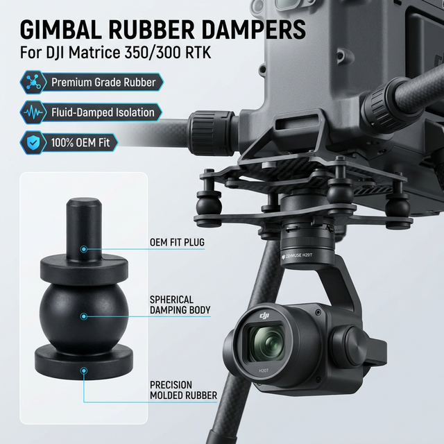 High-Elasticity Rubber Gimbal Rubber Damper for DJI M300 RTK M350 RTK Drone PTZ Camera Vibration Dampener Spare Parts