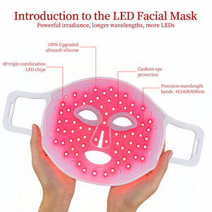 REDSKY Vente en gros Dropshipping <span class=keywords><strong>Masque</strong></span> facial <span class=keywords><strong>LED</strong></span> en silicone à 3 couleurs pour la <span class=keywords><strong>luminothérapie</strong></span> rouge - Product Image 4