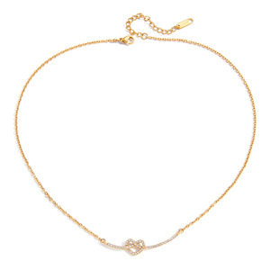 สร้อยคอรูปหัวใจประดับเพชรขาว 18K ทองคำขาวสแตนเลสสตีล สำหรับผู้หญิง สวมใส่ได้ทุกวัน - Product Image 5