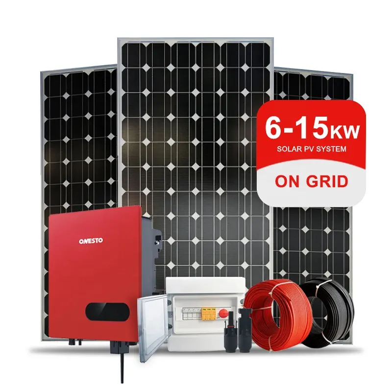 Onesto système solaire en réseau 6kw 8kw 10kw 15kw onduleur triphasé avec double système PV MPPT pour l'industrie