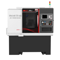 Mini máquina cortadora de torno CNC Horizontal de alta velocidad, estructura de cama inclinada de 2 ejes para ventas directas de fábrica de Guangdong