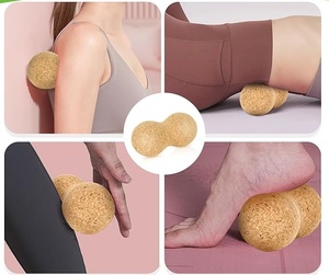 Balle de massage en liège en forme d'arachide, balle de massage double en forme d'arachide pour le massage musculaire en profondeur, la libération myofasciale, les nœuds musculaires - Product Image 4