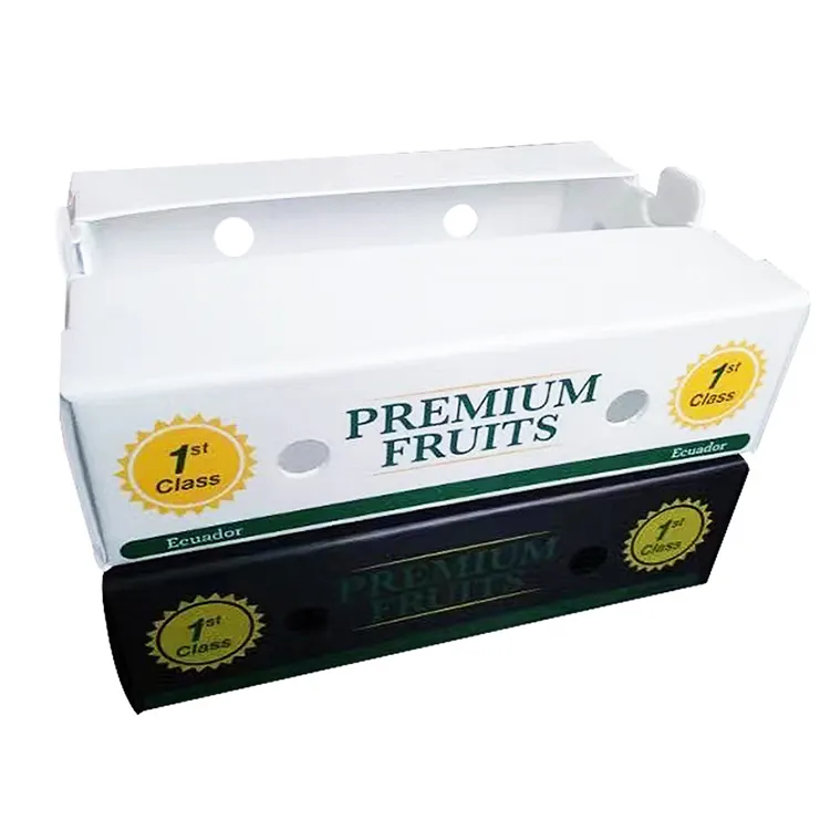 Caja de plástico de polipropileno, panal plegable de verduras orgánicas, embalaje de uva PP, caja corrugada lisa de plátano para fruta