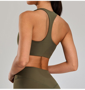 Soutien-gorge de <span class=keywords><strong>yoga</strong></span> grande taille pour femme, haute élasticité, compression, rembourré, doux, séchage rapide, respirant, maintien élevé pour le sport en extérieur - Product Image 1