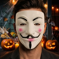 Masque Vendetta V en gros pour Halloween, non lumineux, écologique, pour fêtes costumées, cadeaux en vrac pour carnaval, festival et boîte de nuit