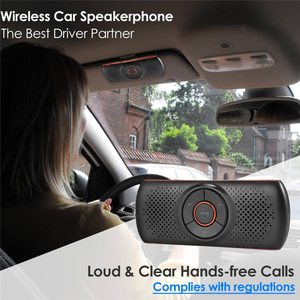 Kit mains libres Bluetooth T826 pour voiture, haut-parleur sans fil portable <span class=keywords><strong>avec</strong></span> microphone et lecture de carte TF pour véhicule, camion, bureau - Product Image 2