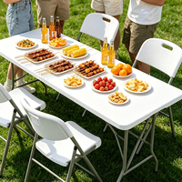 Table de jardin résistante au vent, table d'extérieur pour enfants, table pliante d'extérieur