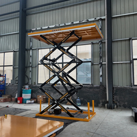 Table élévatrice à ciseaux industrielle fixe, plateforme de levage de marchandises hydraulique à très faible hauteur avec protection de sécurité fiable