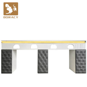 Table de bureau à ongles blanche marbre sur le dessus professionnelle pour salon de manucure manucure Table et chaise de luxe moderne pour ongles - Product Image 3