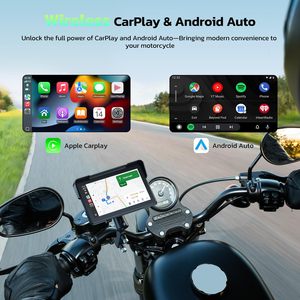 7 inch xách tay không dây Carplay /Android tự động màn hình IP67 không thấm nước cho xe máy không dây xe chơi màn hình cho xe máy - Product Image 2