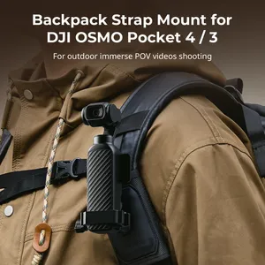 <span class=keywords><strong>Support</strong></span> de sangle de <span class=keywords><strong>sac</strong></span> à <span class=keywords><strong>dos</strong></span> en silicone pour DJI Osmo Pocket 4/Pocket 3 Action 6 Insta360 avec 360 °   <span class=keywords><strong>Support</strong></span> de base pour adaptateur à rotule pour extérieur - Product Image 2