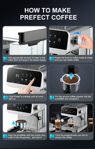 Máquina de <span class=keywords><strong>café</strong></span> espresso Café<span class=keywords><strong>Master</strong></span> Pro, cafetera de acero inoxidable de 1,6 litros con Espumador de leche automático - Product Image 5