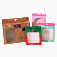 Boîte en carton blanc pliable personnalisée avec fenêtre couleur, tiroir coulissant, poignée, ruban, trous d'avion et impression UV du logo pour les consommateurs