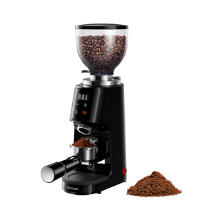 Kommerzielle Elektrische Kaffeemühle mit Edelstahlklingen, 250g Kapazität, Touch-Steuerung, Einstellbar, Italienischer Stil, Kunststoff, für Auto und Hotel - Product Image 1