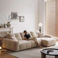 Modernes Luxus-Stoffsofa mit Einzelsitz, Modulares Rechteckiges Chesterfield-Sofa-Set, Abnehmbarer Bezug, Hochdichter Schaumstoff, Einfaches Wohnzimmer-Sofa