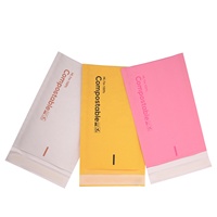 Enveloppes rembourrées biodégradables à bulles, 50 pièces, mat, personnalisé, jaune, blanc, rose, à Double courrier