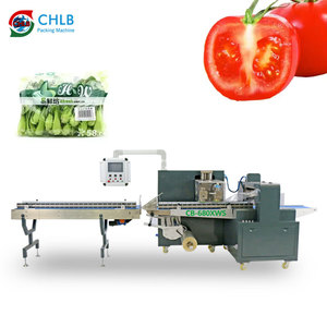 Machine à emballer les feuilles fraîches haute automatique laitue légumes emballage de pochette horizontale rapide nouvel état sacs d'oreiller en papier - Product Image 1
