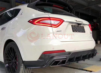 Jupe latérale de pare-chocs avant en fibre de carbone sèche de style M diffuseur arrière kit de carrosserie de becquet arrière pour MaseraTi Levante 2016-2018