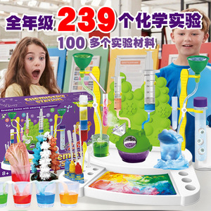 Kit d'expériences scientifiques Chemistry Station, 239 pièces, pour l'éducation des enfants, jouets de laboratoire avec tubes à essai et seringues - Product Image 2