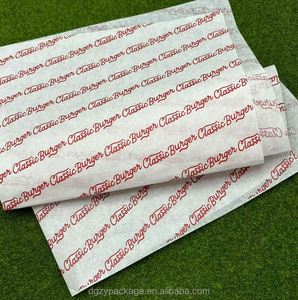 กระดาษห่ออาหารกันไขมันสำหรับร้านอาหารแบบซื้อกลับบ้าน บรรจุภัณฑ์เบอร์เกอร์และแซนวิช - Product Image 6