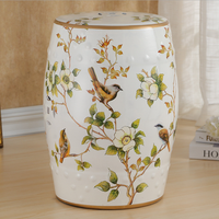 Tabouret en céramique peint à la main avec motif floral de style chinois traditionnel, marque OTY, décoration d'intérieur et d'extérieur pour le Nouvel An chinois