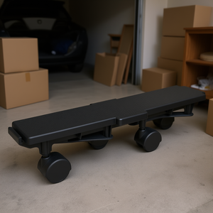 Carrello per Traslochi in Polipropilene Nero a 4 Ruote, Capacità 170 kg, Set di Attrezzi per la Casa - Product Image 2