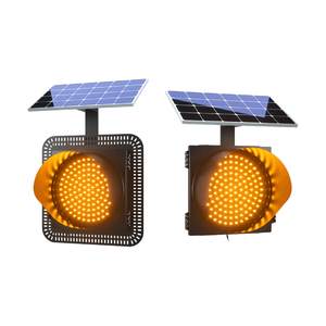 Luce Lampeggiante Solare LED IP65 Ambra di Avvertimento per Incroci Urbani - Product Image 3